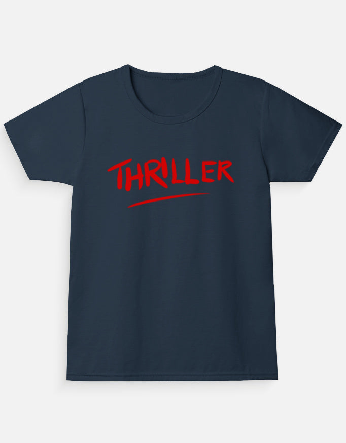 C-Labs Thriller Girl Classic Crew T-Shirt Navy Blue Front_1_c_3_c3f3c3b3-0f2f-48f3-ae3f-0f4b45b5f13c