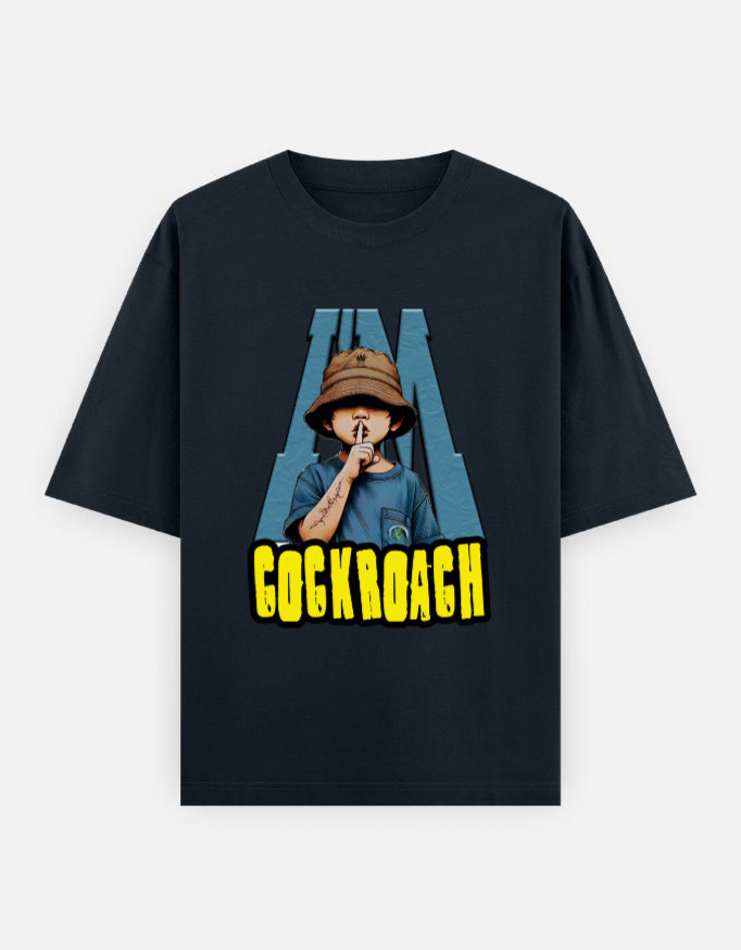 C-Labs I'm Cockroach Oversized Classic T-Shirt Navy Blue Front_1_c_3_cd830022-76c9-4a03-9e34-cf42f25bd8d9