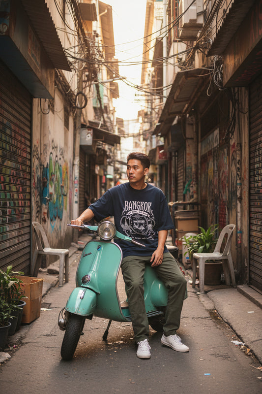 C-Labs Bangkok: We Came, We Saw Oversized Classic T-Shirt Navy Blue Front_1_c_3_ce05b01a-a24b-4060-a40e-c9a056f8484d