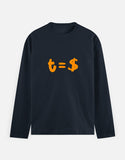 C-Labs Time Is Money Full Sleeve T-Shirt Navy Blue Front_1_c_3_cfb911b2-b689-4fd2-ac60-53b0b5b0249d