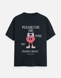 C-Labs Please use me ipadiku "Brain" Classic Crew T-Shirt Navy Blue Front_1_c_3