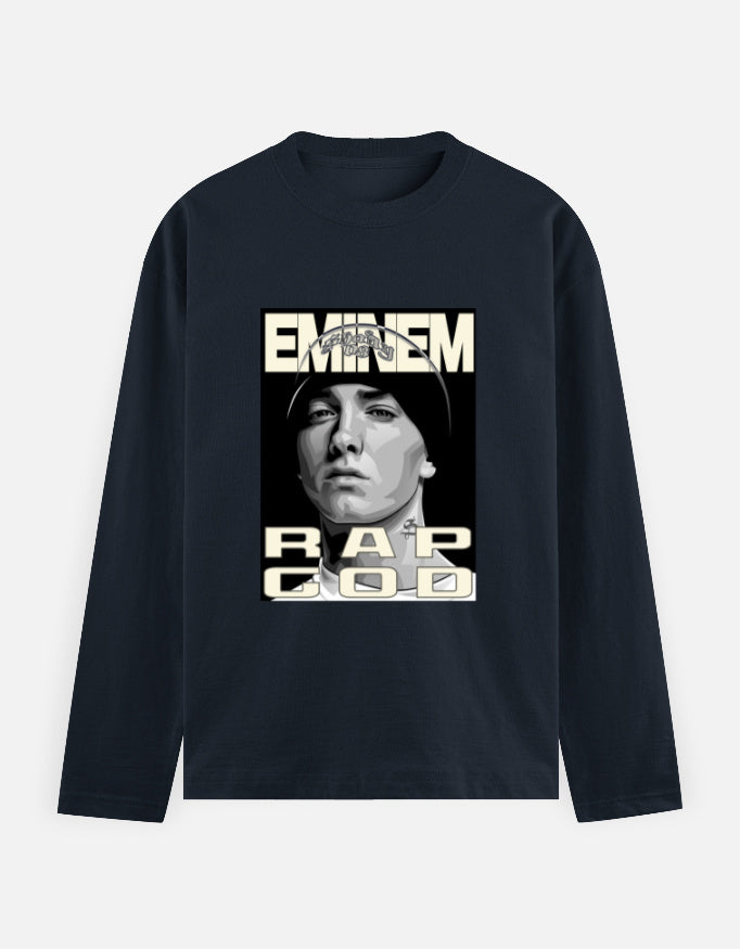 C-Labs Rap God Full Sleeve T-Shirt Navy Blue Front_1_c_3_d7d7f6ef-16c8-4a1b-9958-c42ca8f5f963