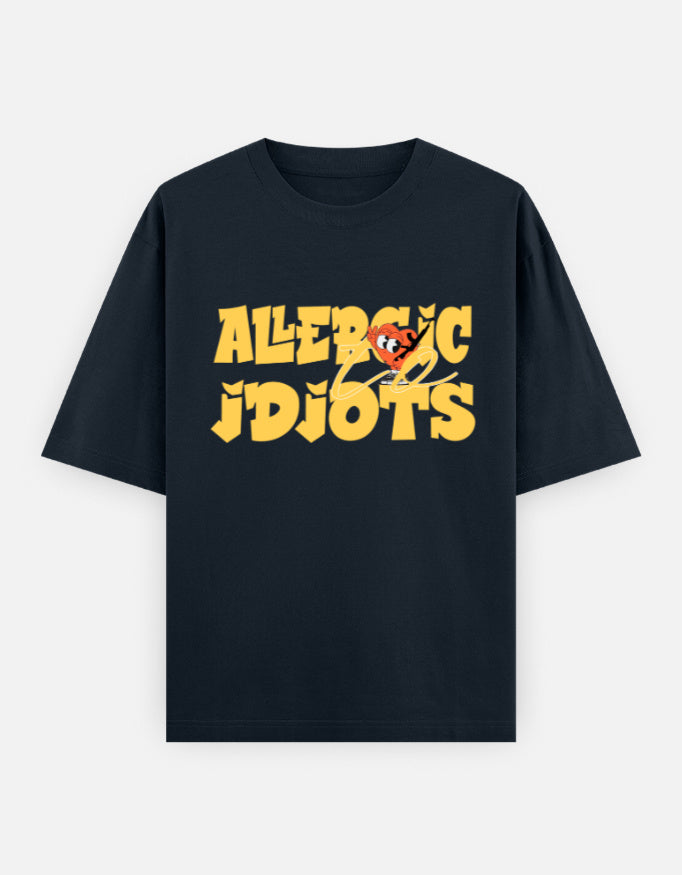 C-Labs Allergic To Idiots Oversized Classic T-Shirt Navy Blue Front_1_c_3_d8584303-0950-4ce2-a726-93c7a5999206