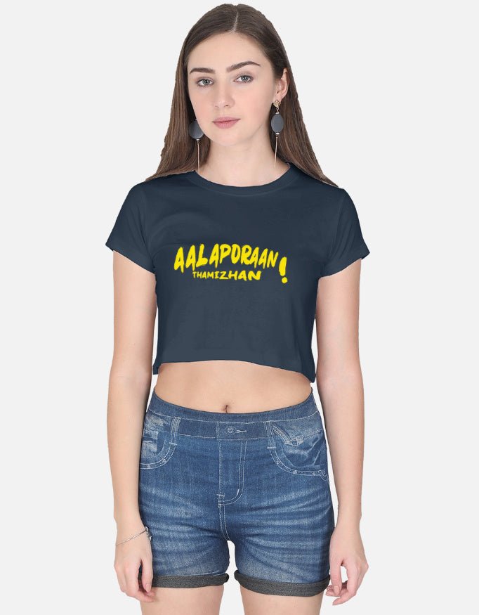C-Labs Aalaporan Tamizhan Crop Top Navy Blue Front_1_c_3_de76ee81-0a25-474d-9998-f3e6270181e5