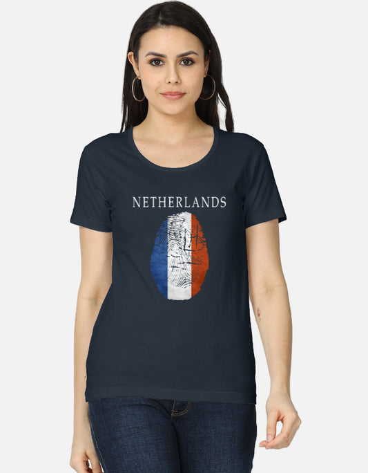 C-Labs Netherlands Women's Classic T-Shirt Navy Blue Front_1_c_3_e61da91f-f504-419c-9080-4b901667297a