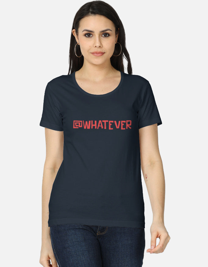 C-Labs @WHATEVER Women's Classic T-Shirt Navy Blue Front_1_c_3_eafe0072-0c05-49b2-9115-cdbc31450ba4