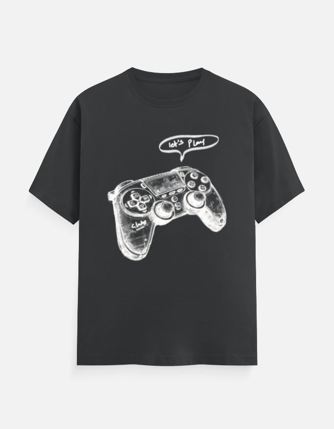 C-Labs Let's Play Classic Crew T-Shirt Steel Grey Front_1_c_40_c689570f-affa-49d6-bfd6-c6e6c1644098