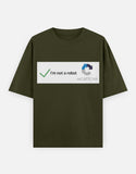 C-Labs I'm Not a Robot Oversized Classic T-Shirt Olive Green Front_1_c_41_2801eadf-74dd-454f-b181-24313100af6f