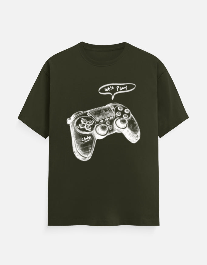 C-Labs Let's Play Classic Crew T-Shirt Olive Green Front_1_c_41_2c0b301e-5ba4-40e9-b691-2a532e693d26