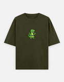 C-Labs Photographer Dinosaur Oversized Classic T-Shirt Olive Green Front_1_c_41_30e0bd64-9fc6-4202-914e-87d69000a212