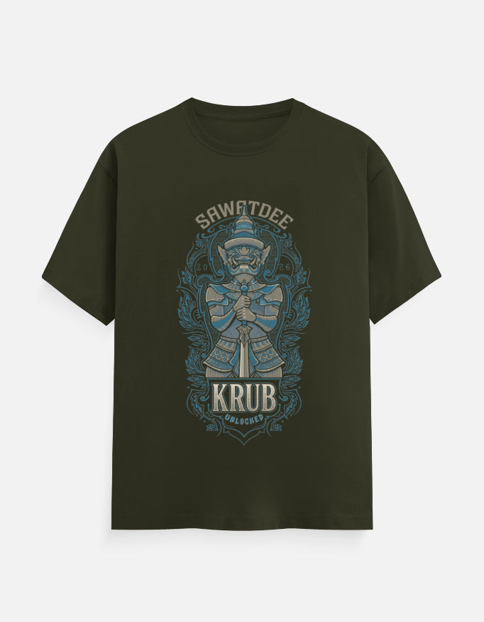 C-Labs Sawatdee Krub Classic Crew T-Shirt Olive Green Front_1_c_41_4e91f95c-00be-403c-bf12-ca9d92ff0b9e
