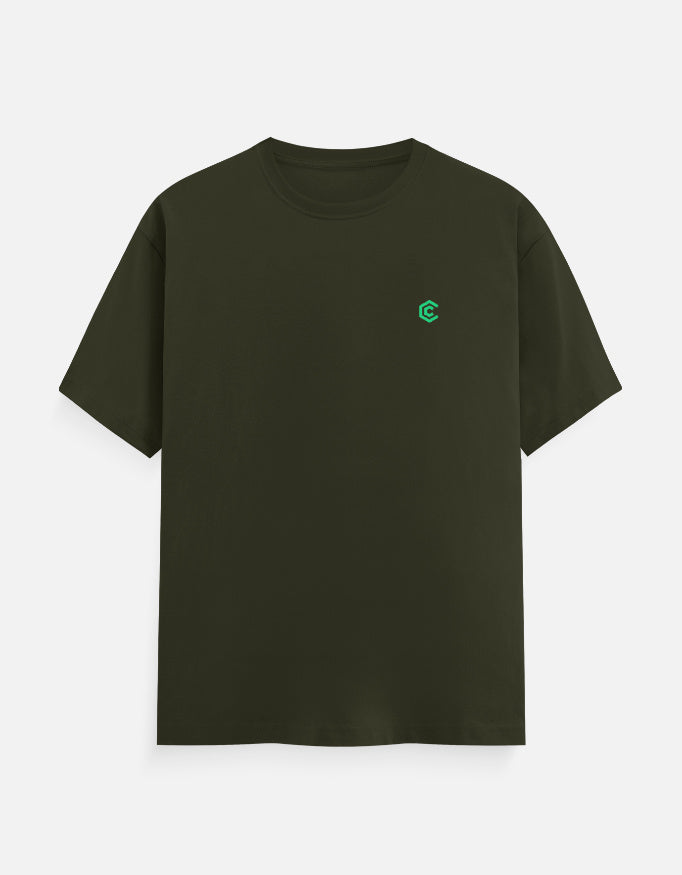C-Labs C-Signature: The Crest (T-Shirt) Classic Crew T-Shirt Olive Green Front_1_c_41_5108fd73-eff6-4c79-b224-528af155aa5a