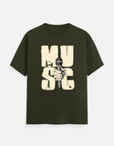 C-Labs Music Classic Crew T-Shirt Olive Green Front_1_c_41_556eb1c1-f19a-4fe1-b5e5-9da92698272f