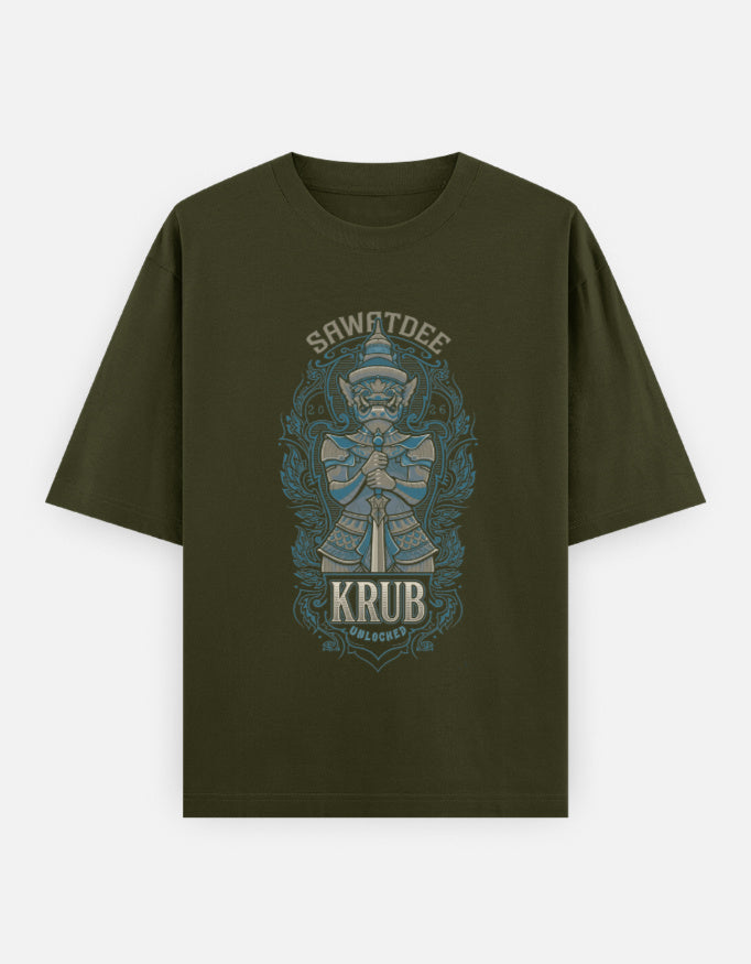 C-Labs Sawatdee Krub Oversized Classic T-Shirt Olive Green Front_1_c_41_6d8a4c08-e93c-4908-b318-b6e32f88122b