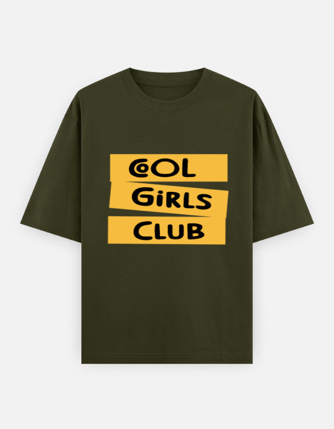 C-Labs Cool Girls Club Oversized Classic T-Shirt Olive Green Front_1_c_41_71f7ddef-b267-440c-82d5-a0d8b070bd65