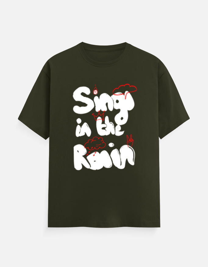 C-Labs Sing in the Rain Classic Crew T-Shirt Olive Green Front_1_c_41_79dd5f95-4cd0-4fa7-a94c-e1491727c46d