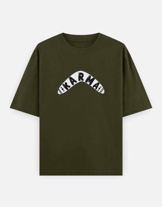 C-Labs Karma Boomerang Oversized Classic T-Shirt Olive Green Front_1_c_41_7c1c279a-108c-4d8f-b2c3-b02ac2fa3552