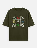 C-Labs Play Station XO Oversized Classic T-Shirt Olive Green Front_1_c_41_87bed586-0d5b-432e-bb89-4009c1b3966e
