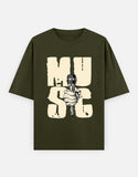 C-Labs Music Oversized Classic T-Shirt Olive Green Front_1_c_41_87fed4b2-20dd-4cc5-b304-4d291e4bb696