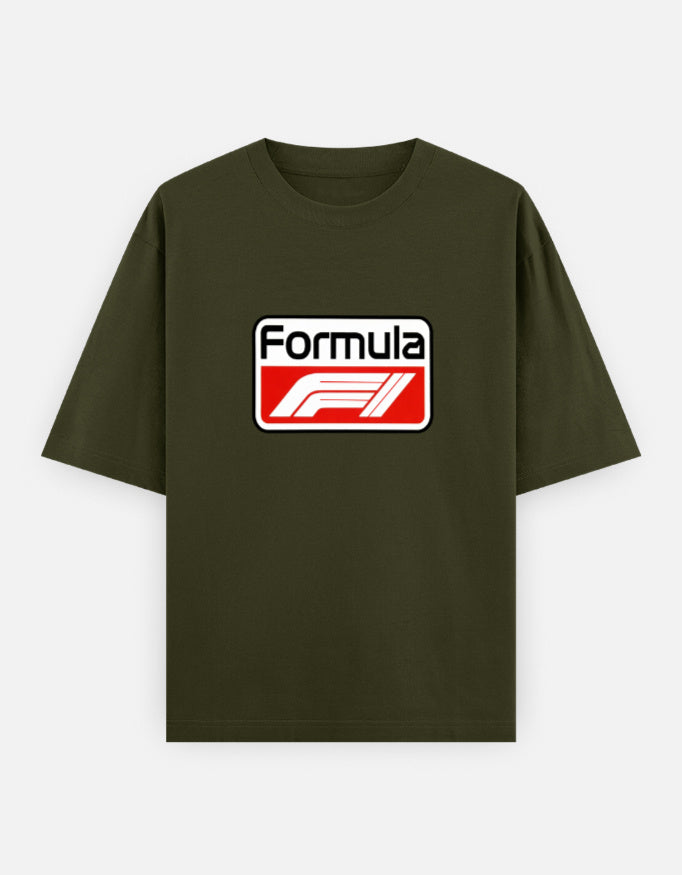 C-Labs Formula 1 Oversized Classic T-Shirt Olive Green Front_1_c_41_97086b13-0429-4923-b81a-2f689ad179de