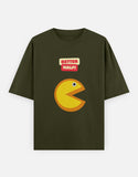 C-Labs Pacman Oversized Classic T-Shirt Olive Green Front_1_c_41_b2483ce4-1576-4e8c-91bd-ee9709bb489a