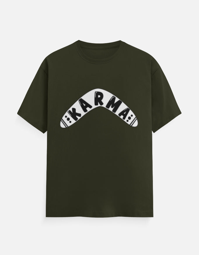 C-Labs Karma Boomerang Classic Crew T-Shirt Olive Green Front_1_c_41_c29f9d53-7de3-46e6-8aab-f505b241e8a5