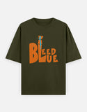 C-Labs I Bleed Blue Oversized Classic T-Shirt Olive Green Front_1_c_41_c7148535-711d-4e05-ac52-7ca37d376f92