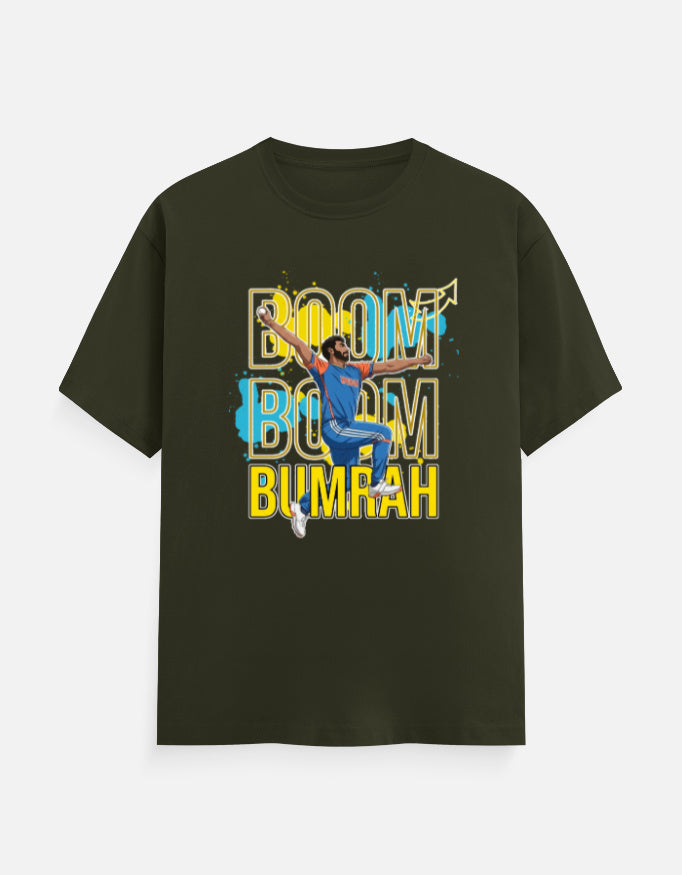 C-Labs Boom Boom Bumrah Classic Crew T-Shirt Olive Green Front_1_c_41_c7368bbd-307d-4c6a-82ba-83713c1932ae