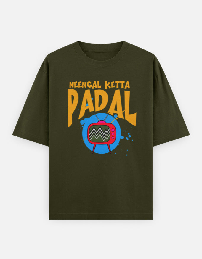 C-Labs Neengal Ketta Padal Oversized Classic T-Shirt Olive Green Front_1_c_41_cfbb3de8-bea9-48ed-86ea-92c0b6fe6459