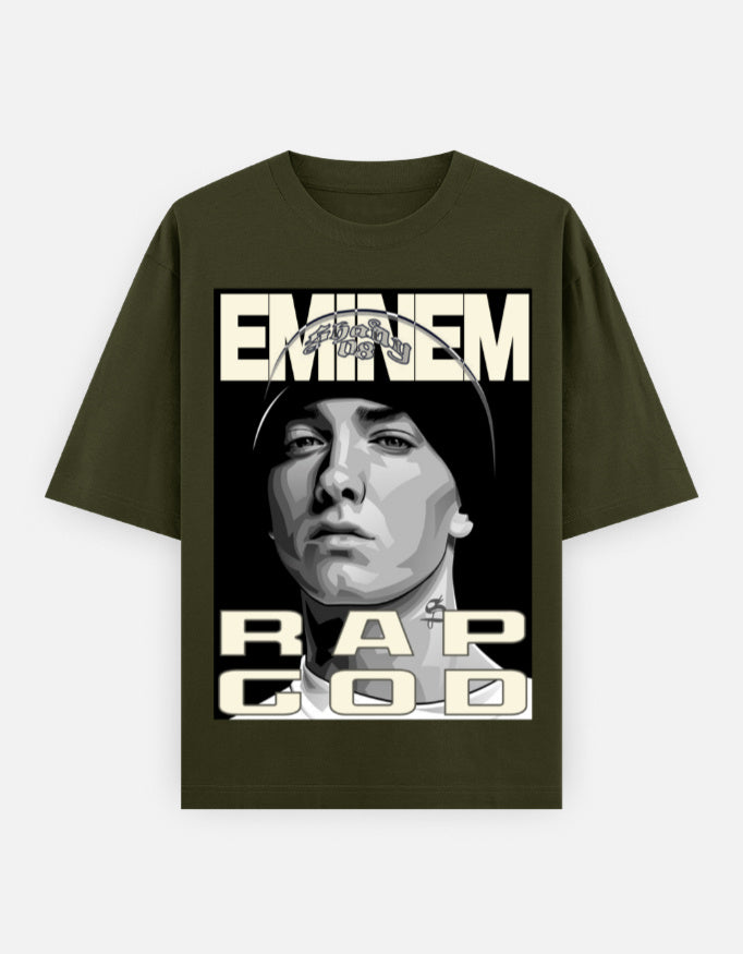 C-Labs Rap God Oversized Classic T-Shirt Olive Green Front_1_c_41_e2cb21c2-d482-4fd9-a361-2eac97388cab