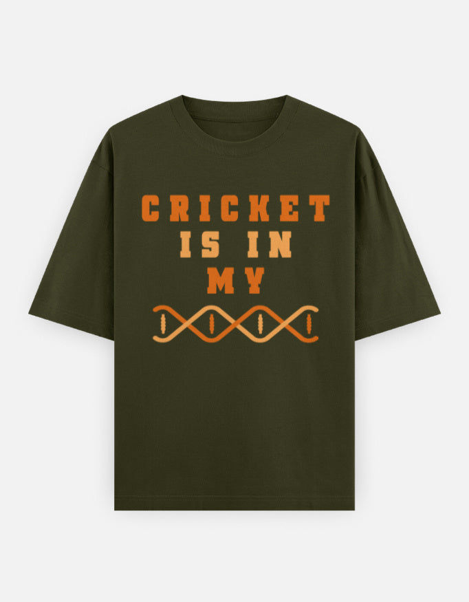 C-Labs Cricket is in my DNA Oversized Classic T-Shirt Olive Green Front_1_c_41_eb5ee5a5-d5bf-43fc-87d3-c881d515c167