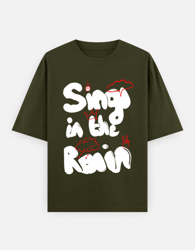 C-Labs Sing in the Rain Oversized Classic T-Shirt Olive Green Front_1_c_41_f0656d3d-bda4-46d0-8d80-69c1159a5808