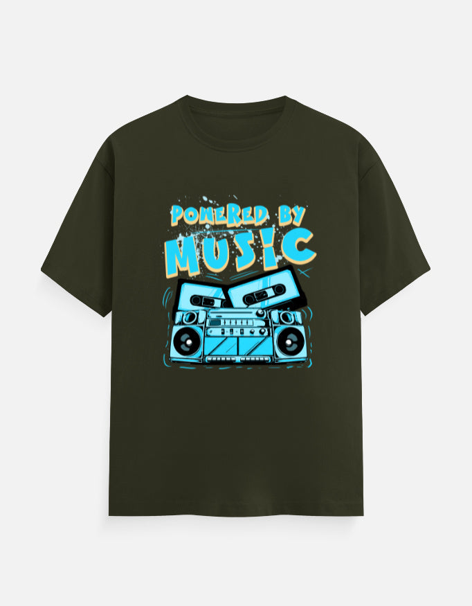 C-Labs Powered By Music Classic Crew T-Shirt Olive Green Front_1_c_41_fd784f86-ad57-4dec-ac71-5ef0d3920f3b