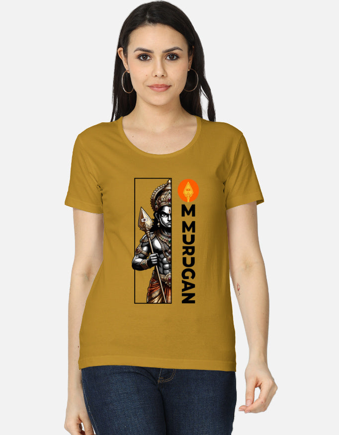C-Labs Om Murugan Women's Classic T-Shirt Mustard Yellow Front_1_c_43_0c2d2065-203a-423f-95fb-d0436cb21f40
