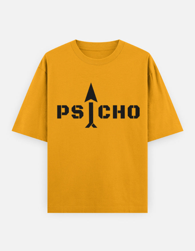 C-Labs PSYCHO Oversized Classic T-Shirt Mustard Yellow Front_1_c_43_0d8e231b-0c3e-464b-a55f-2994228b10f1