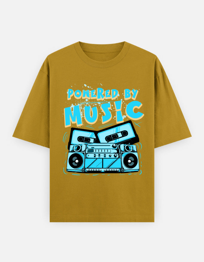 C-Labs Powered By Music Oversized Classic T-Shirt Mustard Yellow Front_1_c_43_17f7246b-3b35-4f2c-8525-40f6c8731c12
