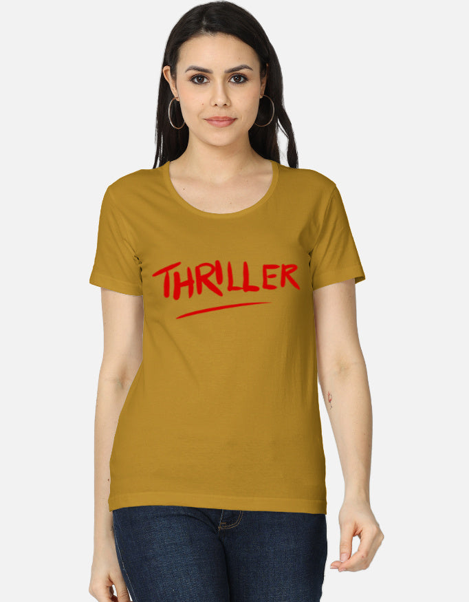 C-Labs Thriller Women's Classic T-Shirt Mustard Yellow Front_1_c_43_1aa3098f-bd4e-49a0-ba67-c703e3c1efb6