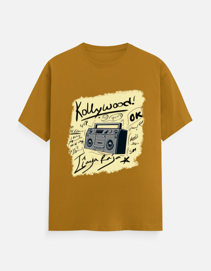 C-Labs Kollywood Music Classic Crew T-Shirt Mustard Yellow Front_1_c_43_1d039612-535d-4a07-8d6d-8998abc0374e