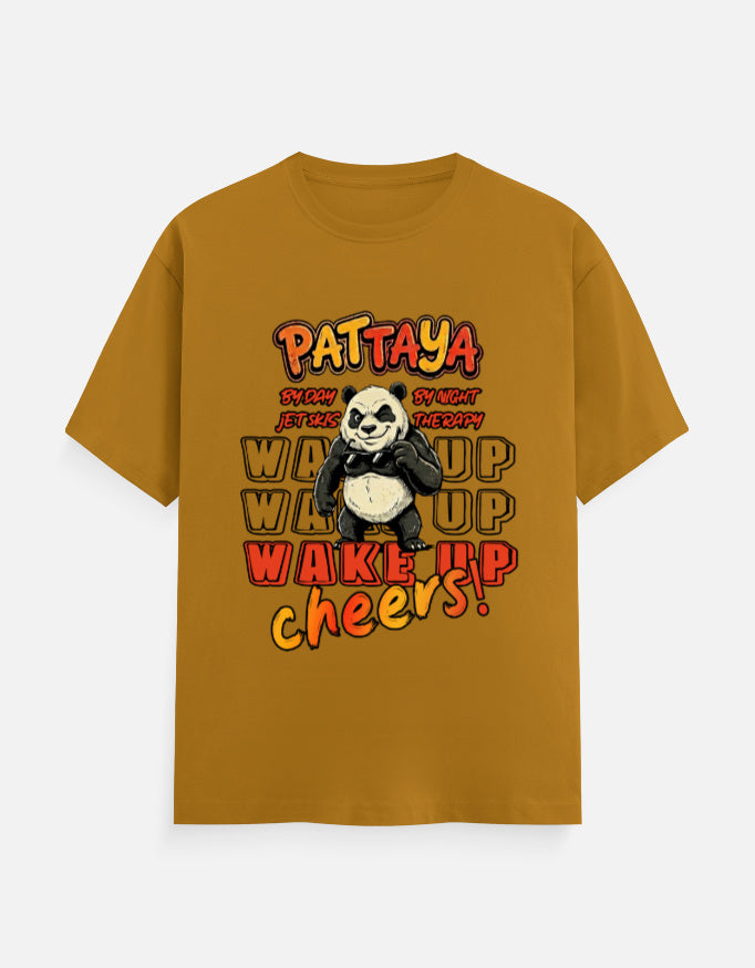 C-Labs Pattaya Wake Up Classic Crew T-Shirt Mustard Yellow Front_1_c_43_224a449b-7597-462b-b5bf-aaef72192fd7