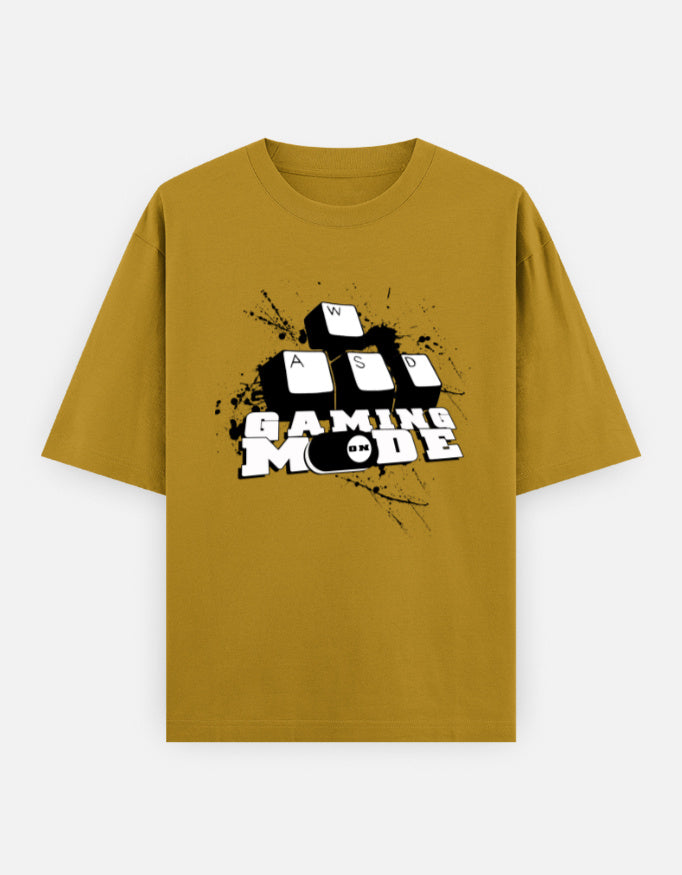 C-Labs Gaming Mode On Oversized Classic T-Shirt Mustard Yellow Front_1_c_43_23404b70-f8ab-432c-b402-38b5b447cd3b