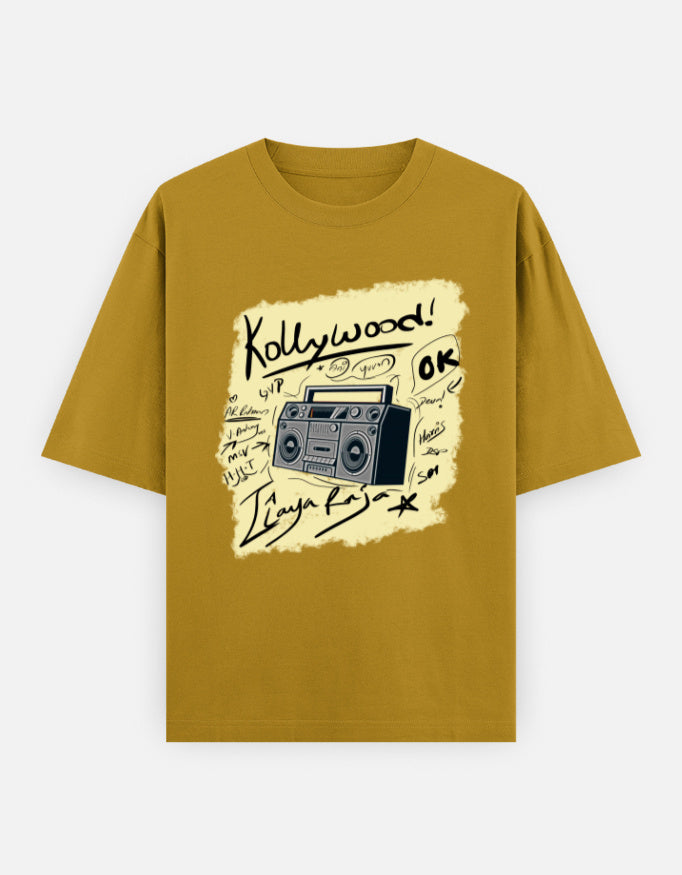 C-Labs Kollywood Music Oversized Classic T-Shirt Mustard Yellow Front_1_c_43_309c1221-4e20-433c-97ac-4d7f0fcfe7ad