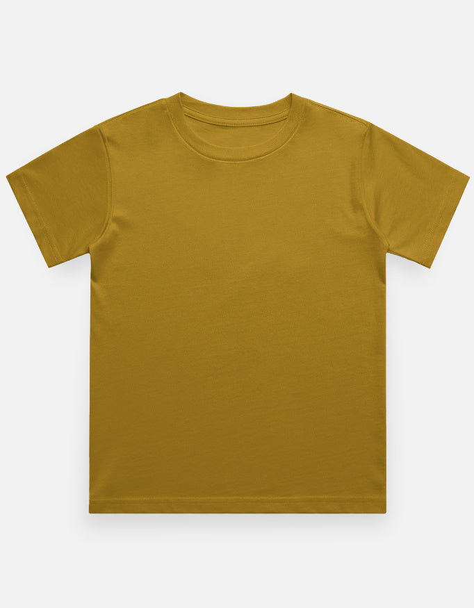 C-Labs C-Standard: Boy's T-Shirt (Light) Boy Classic Crew T-Shirt Mustard Yellow Front_1_c_43_38ad523c-e176-4787-8aff-6607de1b4c73