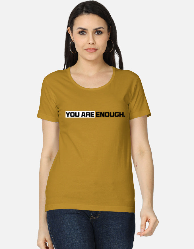 C-Labs You Are Enough Women's Classic T-Shirt Mustard Yellow Front_1_c_43_417c0335-4f9c-417d-bf6b-a87031372650
