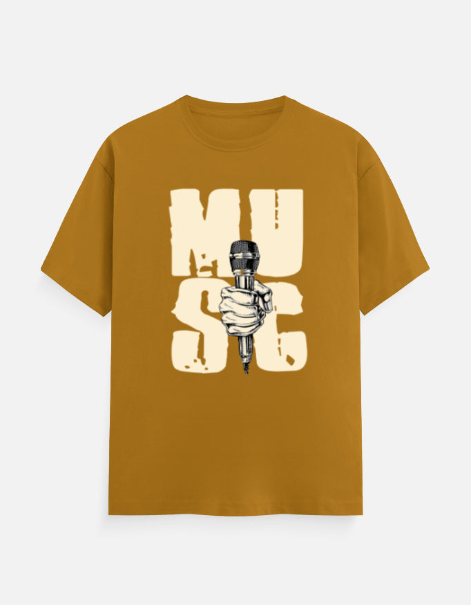 C-Labs Music Classic Crew T-Shirt Mustard Yellow Front_1_c_43_53adba68-c809-41a6-bb3b-0f0fa8195a37