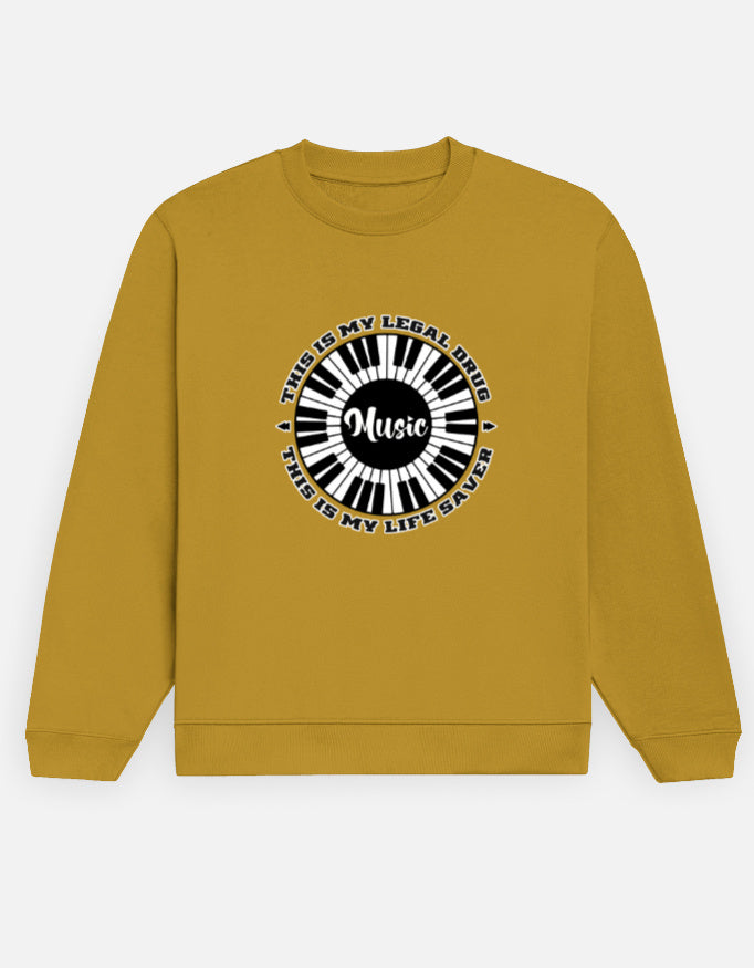 C-Labs Music Is My Drug Sweatshirt Mustard Yellow Front_1_c_43_7166695e-a710-4179-b8a3-2ec348d722e5