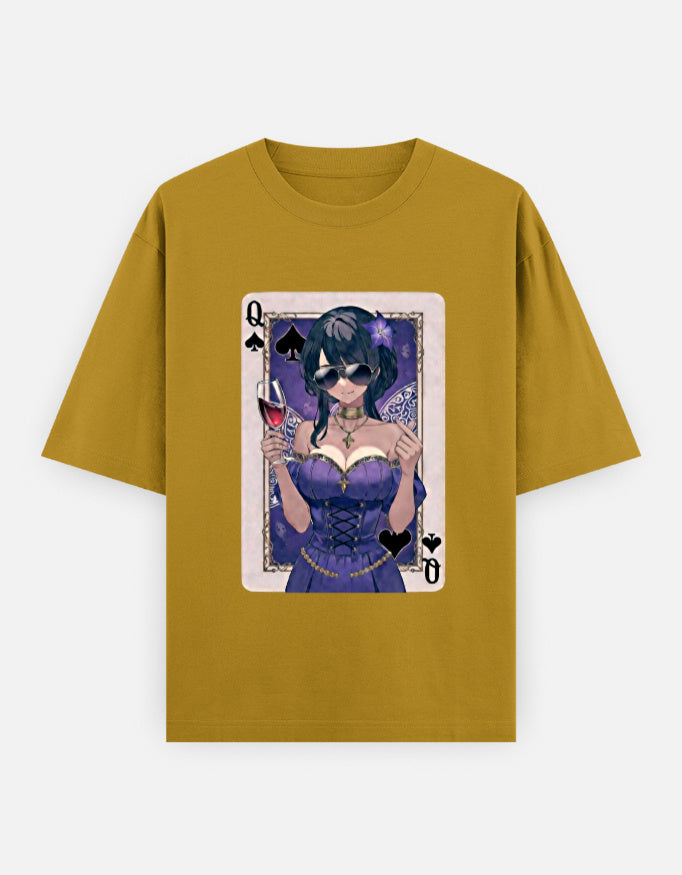 C-Labs Queen Spade Oversized Classic T-Shirt Mustard Yellow Front_1_c_43_85073062-d139-4606-af40-d4b55080b7d4