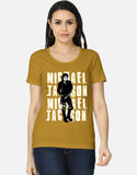 C-Labs Michael Jackson Women's Classic T-Shirt Mustard Yellow Front_1_c_43_8703c9da-e02e-4a02-b593-c609bc90e587