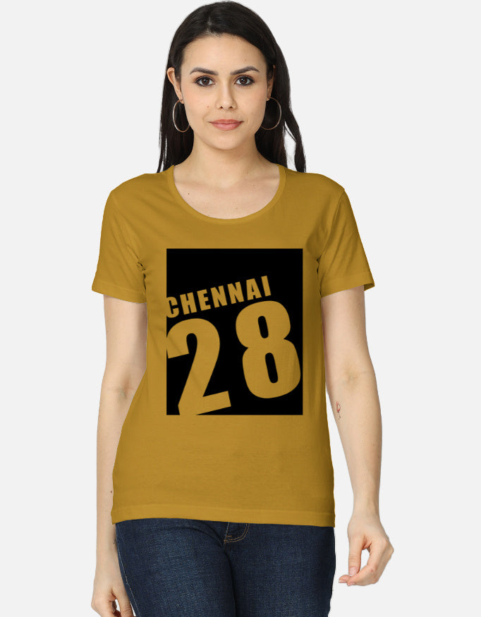 C-Labs Chennai 28 Women's Classic T-Shirt Mustard Yellow Front_1_c_43_8af8fccc-925a-4f0c-b59a-0b25c7da8c8b