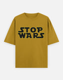 C-Labs Stop Wars Oversized Classic T-Shirt Mustard Yellow Front_1_c_43_a0549028-d296-4548-b30c-ef0a2f380675
