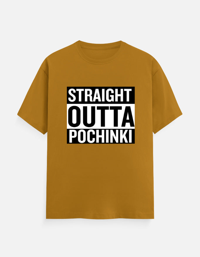 C-Labs Straight Outta Pochinki Classic Crew T-Shirt Mustard Yellow Front_1_c_43_a272bed1-88aa-475b-9505-302205b2b758